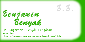 benjamin benyak business card